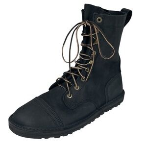 Jim Green Barefoot African Trooper Boots Mens 11 Black Nubuck Leather Rose Anvil